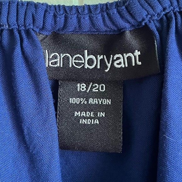 Lane Bryant Royal Blue Embroidered Boho Peasant Beach Tunic Dress Top Sz… - Picture 3 of 6